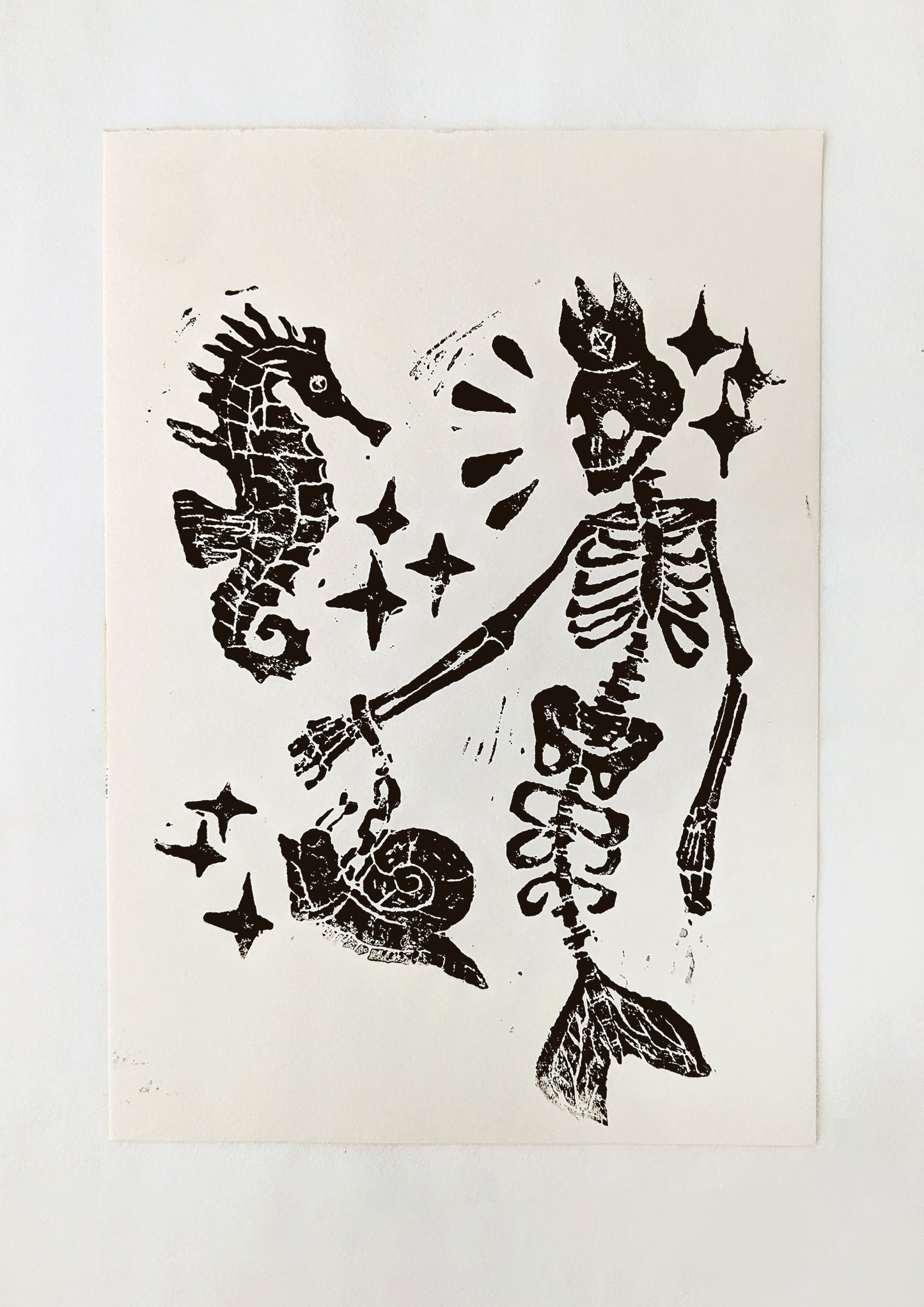 Skelectra (the dead transfem mermaid) and her queer pets (2023)