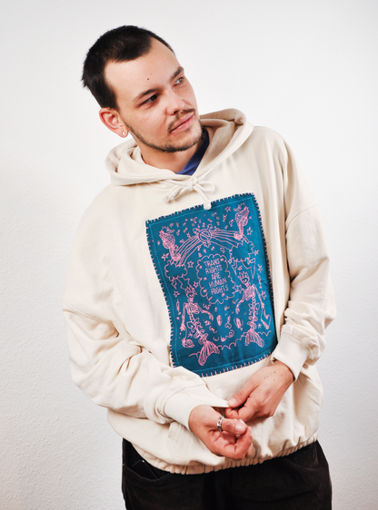 TRANS RIGHTS ARE HUMAN RIGHTS - Kapuzenpullover mit Patch