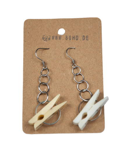 Wäscheklammer Ohrringe DDR