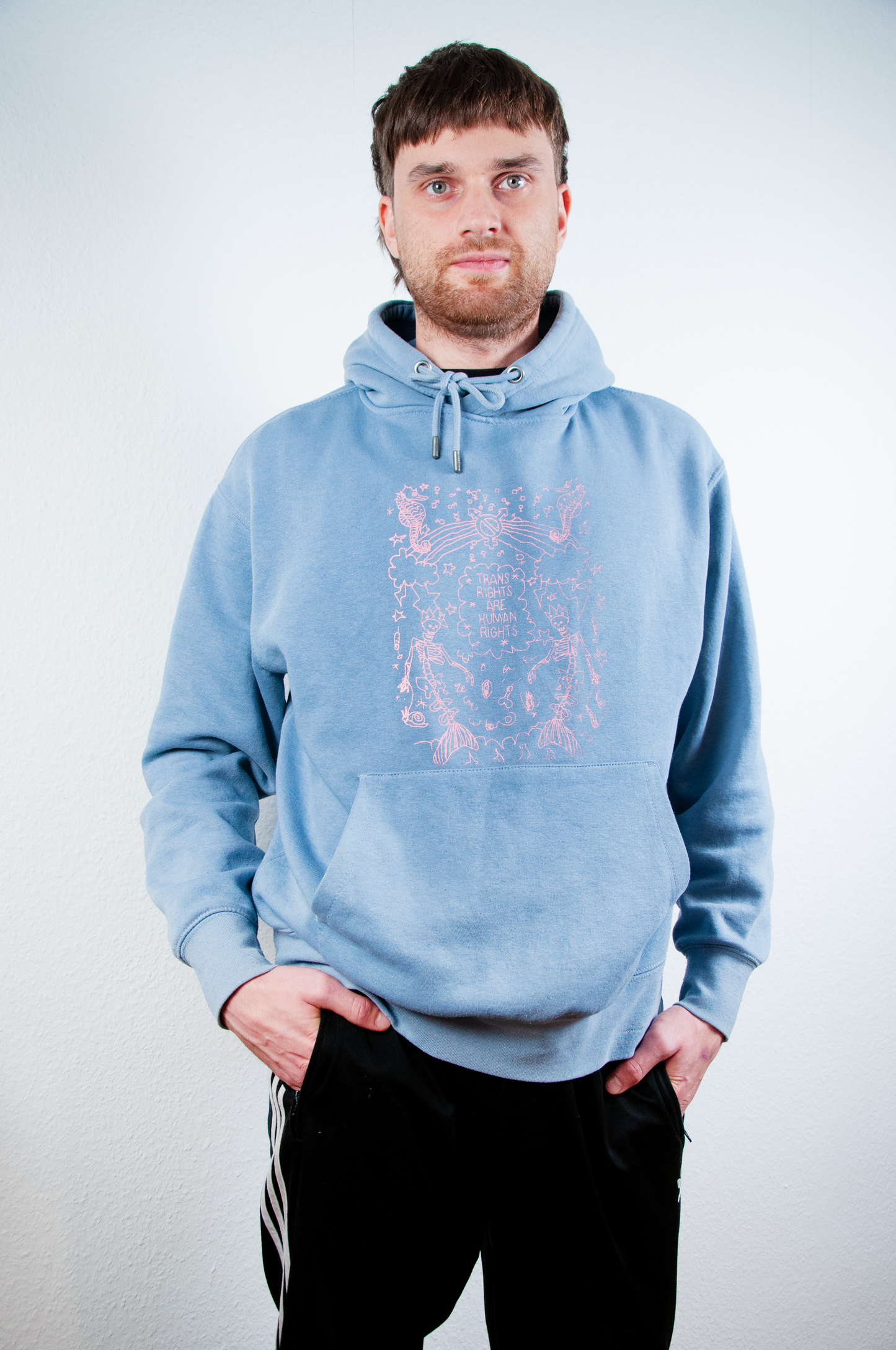 TRANS RIGHTS ARE HUMAN RIGHTS - Kapuzenpullover mit Siebdruck